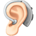 🦻🏻 ear with hearing aid: light skin tone display on Facebook